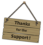 Sign Saying: Thanks for the Support!