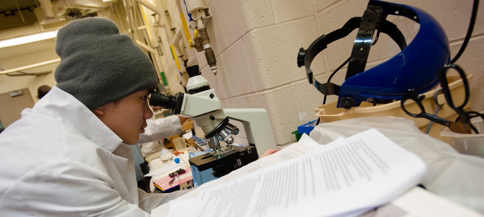Students use advanced instrumentation in labs.