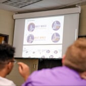 Students learning about Enterprise in class.