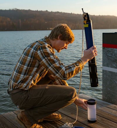 Research on the dock with instrument
