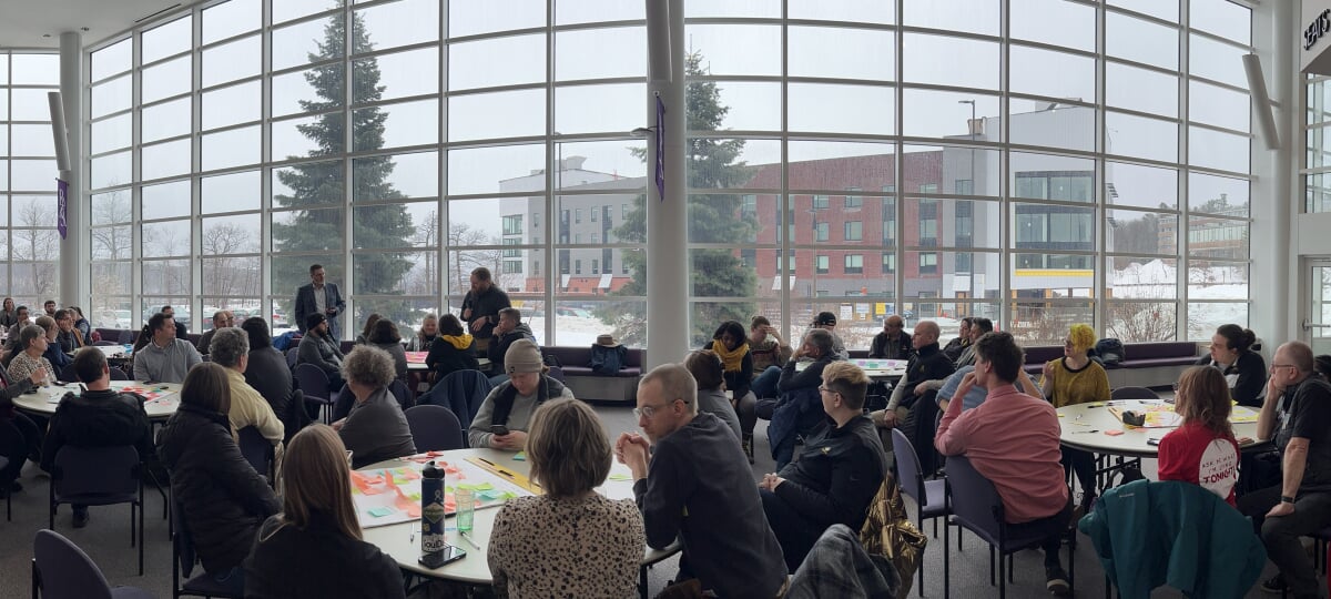 Faculty participating in an ideation session.