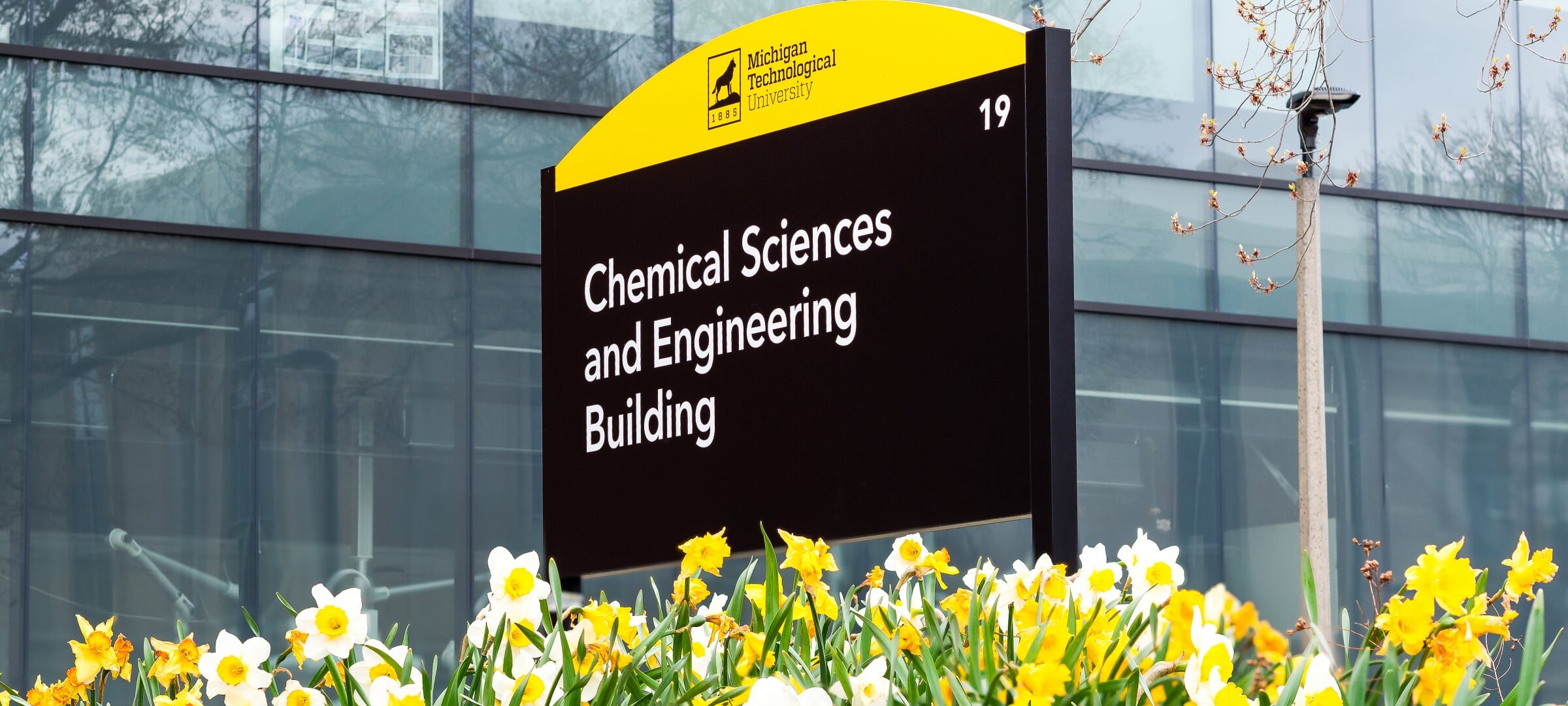 Chemical Sciences building sign at Michigan Tech