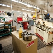  Workbenches and equipment in the Comprehensive Metal and Woodworking Shop