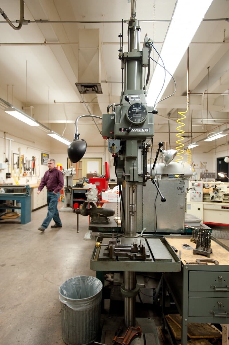 Large machine shop drill press inside of MTU