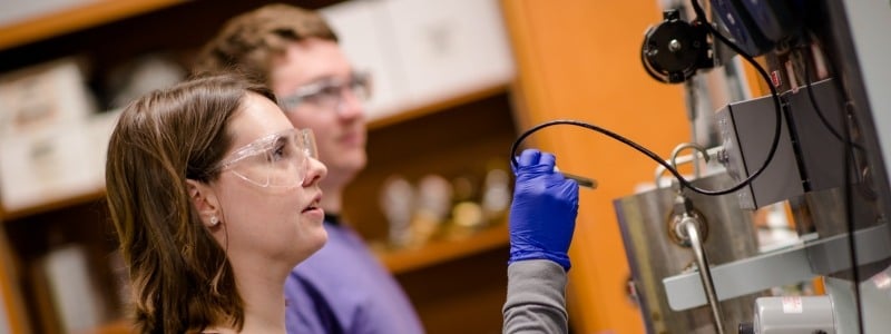 Students in the lab.