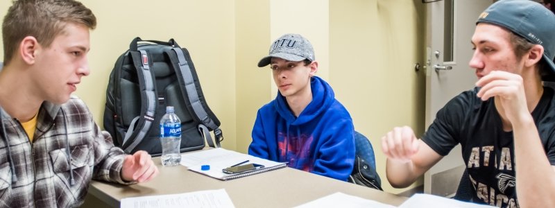 Students in a classroom 