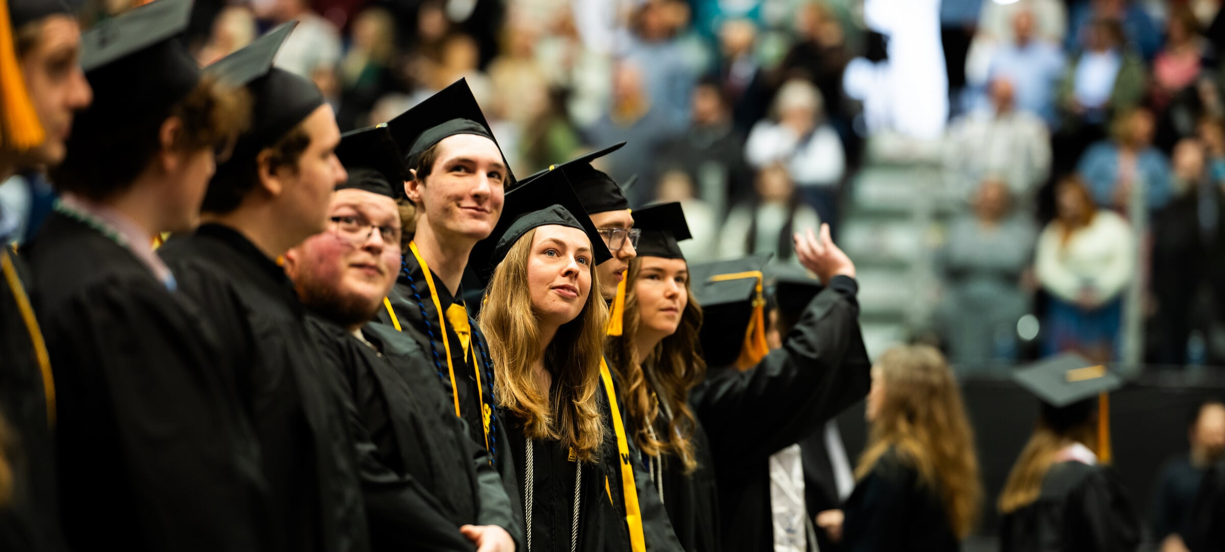 Undergrad students at Commencement