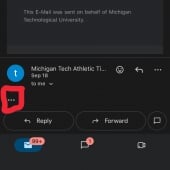 Mobile example of showing how to expand email if received mulitple ticket emails