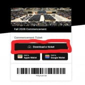 Example screen with Download e-ticket link