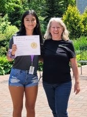 Linda Ott (right) and Ashley Villar, 2021 WiCS participant