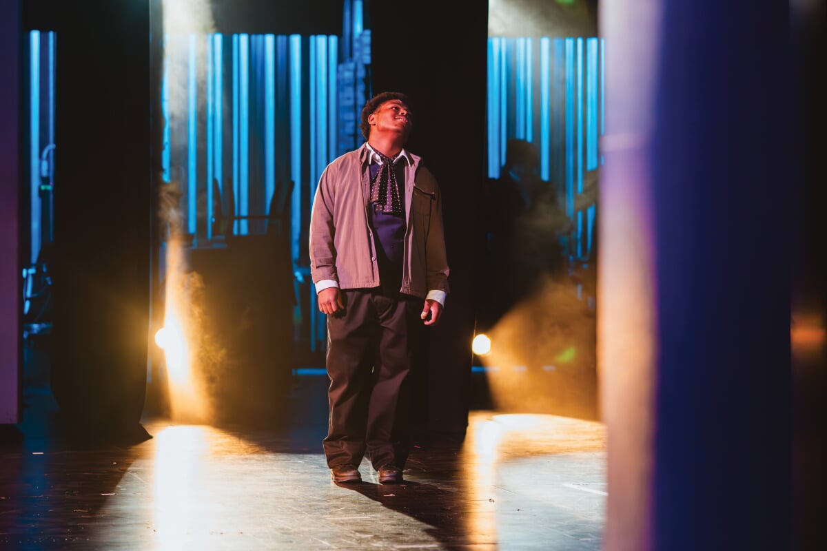 Sebastian Dash on stage as Anthony.