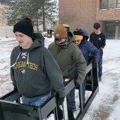 CNSA students move equipment