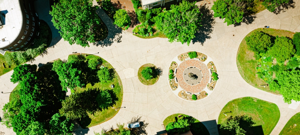Drone view of Campus