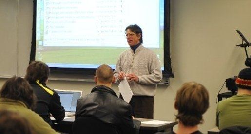 Students and faculty in a classroom