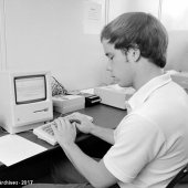 Student at desktop computer