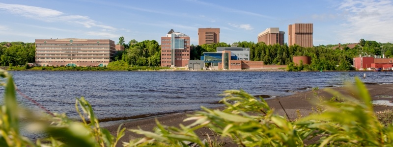 View of Michigan Tech's Campus from Hancock, MI