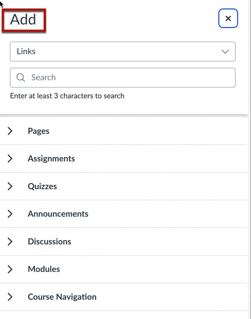 Add dialog for selecting course link in rich content editor