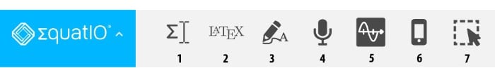Equatio toolbar screenshot