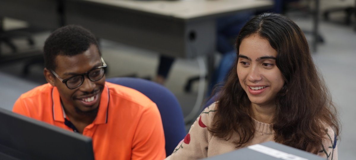 Two students in class