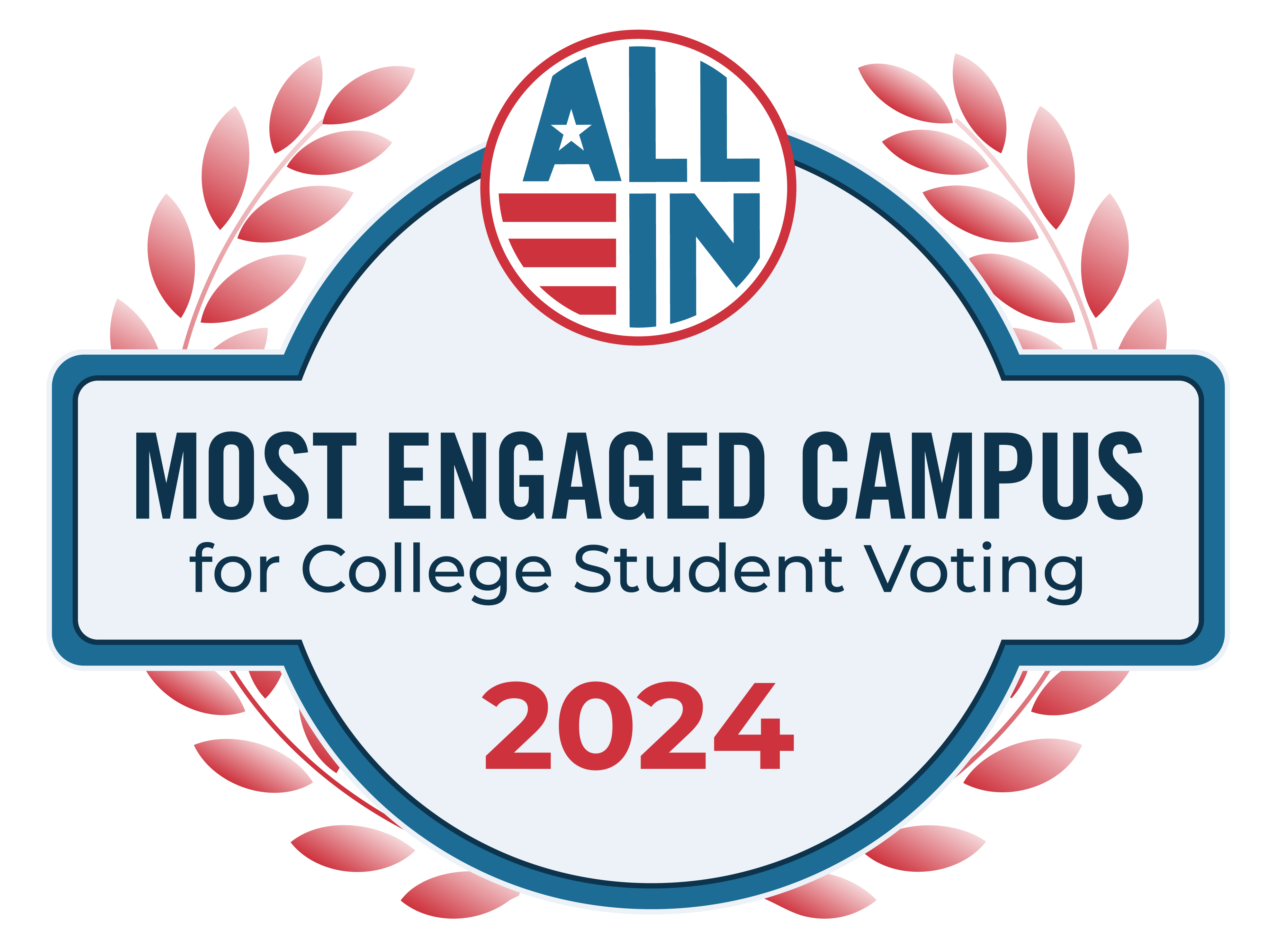 2024 All In Most Engaged Campus Seal
