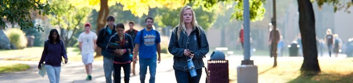 Students walking to class