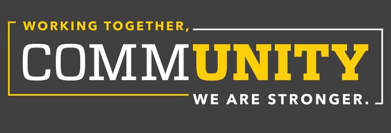 Community: Working Together, we are stronger. logo