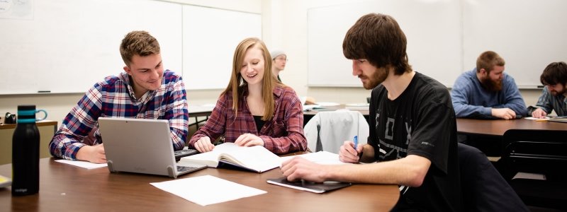 Students support each other in the Learning Center.