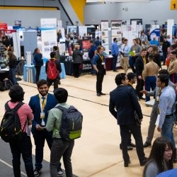 Students and employers at Career Fair.