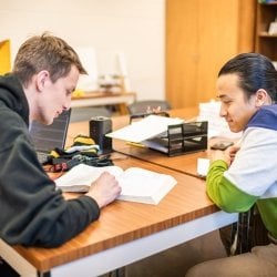 Students learning together.