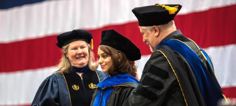 2022 Spring Commencement with Graduate Degree Recipient