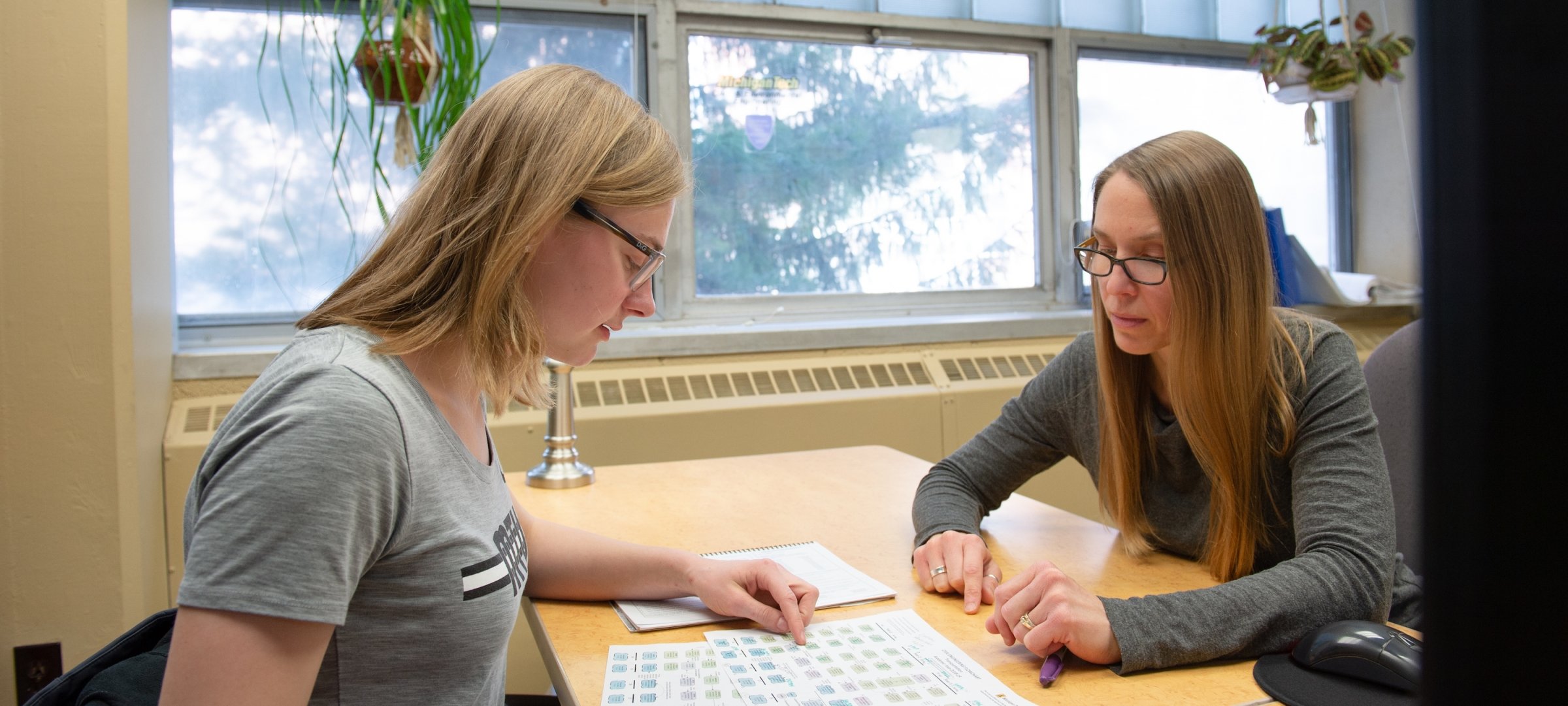 Students get one on one advising.