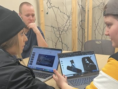 The podcast team is hard at work in the development stage of the podcast