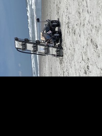 Lunabotics Rover at Beach after 2022 Competition