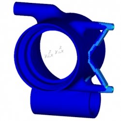 Finite Element Analysis (FEA) of one of the design iterations