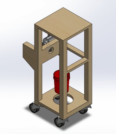 CAD model highlighting integrated frame,