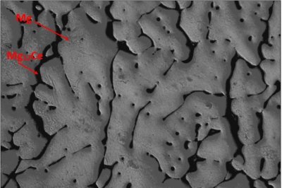 microscopic view of magnesium alloy extrusion