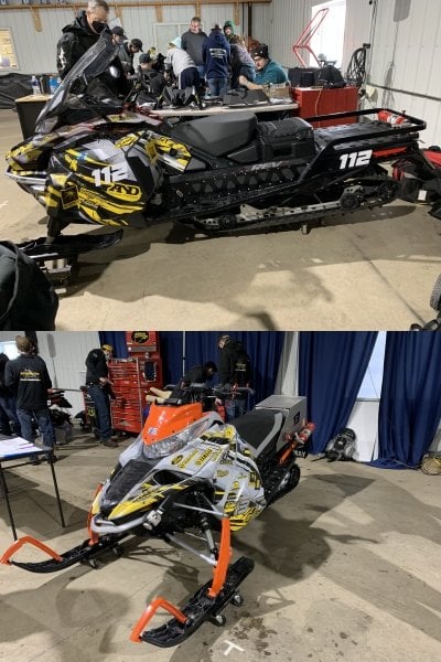 Clean Snowmobile Challenge machines
