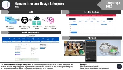 GDLS project workflow, LB calendar interface, HRH application home page, Pillow Talk motors and design. Team photo credit: Logan Woznak. Project graphic credit: Charles Vidro, Eva Muller, Tom Berg, Abby Myers, Ian lawrie.
