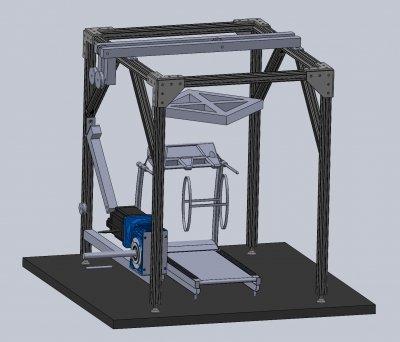 Model of supported treadmill system prototype