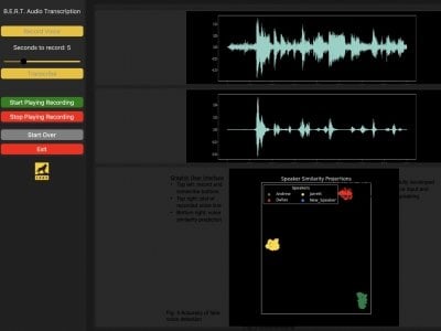 Draft Graphic User Interface used for Voice Authorization System