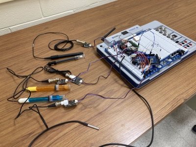 Components of the prototype spread out for easy viewing