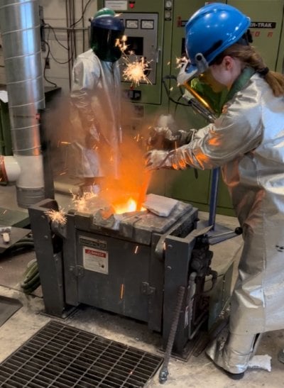 Taking samples during Boron mitigation experiment