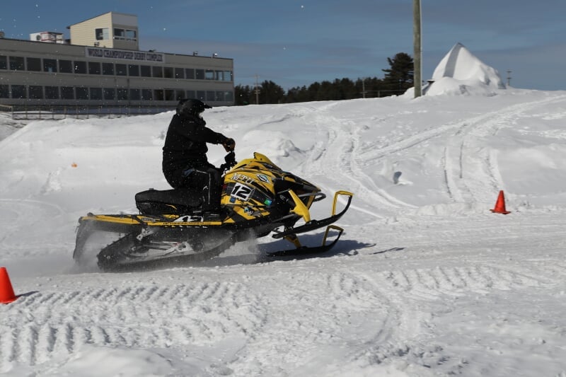 MTU's SI Snowmobile During Handling Testing