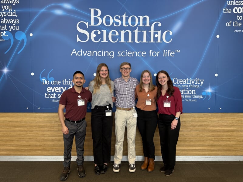 Team photo taken at Boston Scientific