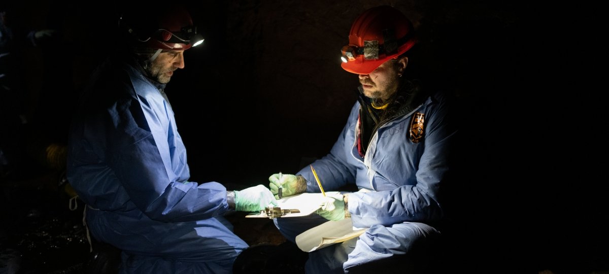 Scientists taking notes