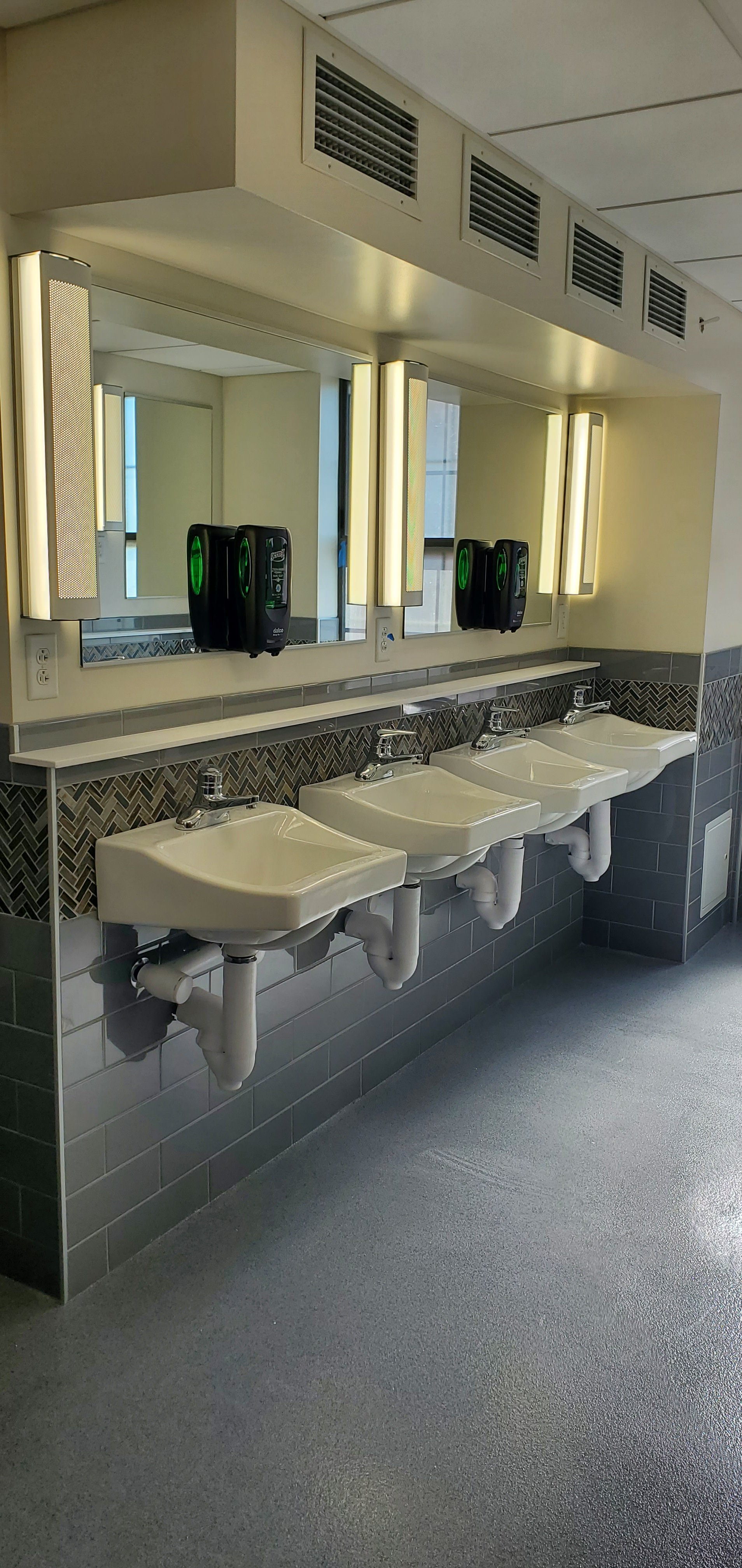 DHH Restroom Remodel Nearly Complete Sinks