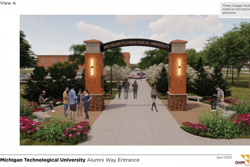 Future Final Rendering of Alumni Way Gateway Project