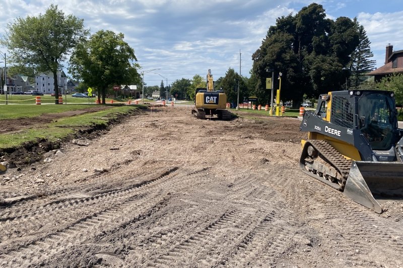 Alumni Way Gateway Work in Progress