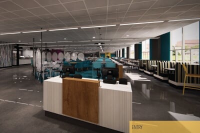 Wads Dining Hall Entry - Future Rendering