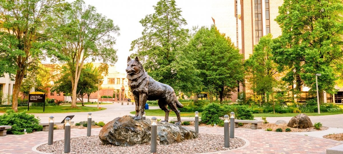 Husky statue 